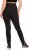 Ulla Popken Straight Leg Quick Drying Leggings Black - Traperice & Hlače u Velikim Veličinama – Plus Size - 