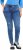 Ulla Popken Lightly Distressed Slim Leg Jeans Blue - Traperice & Hlače u Velikim Veličinama – Plus Size - 