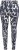 Ulla Popken Quick Drying Abstract Print Leggings Black - Traperice & Hlače u Velikim Veličinama – Plus Size - 