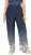 Ulla Popken Dot Gradient Wide Leg Elastic Waist Palazzo Pants Grey - Traperice & Hlače u Velikim Veličinama – Plus Size - 