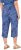 Ulla Popken Italy Print Elastic Waist Culottes Blue - Traperice & Hlače u Velikim Veličinama – Plus Size - 