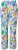 Ulla Popken Italy Print Elastic Waist Pants White - Traperice & Hlače u Velikim Veličinama – Plus Size - 