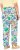 Ulla Popken Italy Print Elastic Waist Pants White - Traperice & Hlače u Velikim Veličinama – Plus Size - 