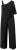 Ulla Popken Asymmetric Lace Panel Jumpsuit Black - Traperice & Hlače u Velikim Veličinama – Plus Size - 