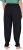 Ulla Popken Quick Drying Split Leg Elastic Waist Joggers Black - Traperice & Hlače u Velikim Veličinama – Plus Size - 