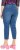 Ulla Popken Cropped Denim Look Stretch Fit Leggings Light Blue Denim - Traperice & Hlače u Velikim Veličinama – Plus Size - 