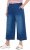 Ulla Popken Denim Culottes Blue - Traperice & Hlače u Velikim Veličinama – Plus Size - 