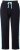 Ulla Popken Side Stripe Elastic Waist Joggers Black - Traperice & Hlače u Velikim Veličinama – Plus Size - 