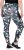 Ulla Popken Quick Drying Botanical Print Sport Leggings Black - Traperice & Hlače u Velikim Veličinama – Plus Size - 