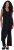 Ulla Popken Draped Sleeveless Glitter Jumpsuit Navy - Traperice & Hlače u Velikim Veličinama – Plus Size - 