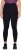 Ulla Popken Quick Drying Botanical Print Sport Leggings Black - Traperice & Hlače u Velikim Veličinama – Plus Size - 