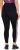 Ulla Popken Quick Drying Botanical Print Sport Leggings Black - Traperice & Hlače u Velikim Veličinama – Plus Size - 