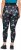 Ulla Popken Quick Drying Celestial Print Sport Leggings Black - Traperice & Hlače u Velikim Veličinama – Plus Size - 