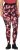 Ulla Popken Abstract Flower Print Performance Leggings Red - Traperice & Hlače u Velikim Veličinama – Plus Size - 