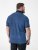 D555 Murray Printed Jacquard Collar & Cuff Short Sleeve Polo Blue - Polo majice - Muške Polo Majice Veliki Brojevi