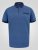 D555 Murray Printed Jacquard Collar & Cuff Short Sleeve Polo Blue - Polo majice - Muške Polo Majice Veliki Brojevi