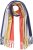 Ulla Popken Ombre Rainbow Stripe Scarf Night Blue - Accessoarer - 