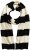 Ulla Popken Ribbed Striped Scarf Snow White - Accessoarer - 