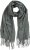 Ulla Popken Fringed Scarf Graphite Grey - Accessoarer - 