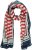 Ulla Popken Mix Stripe Scarf Forest Green - Accessoarer - 
