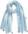 Ulla Popken Greek Stripe Tasseled Scarf Blue - Accessoarer - 