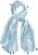 Ulla Popken Greek Stripe Tasseled Scarf Blue - Accessoarer - 