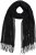 Ulla Popken Fringed Scarf Black - Accessoarer - 