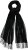 Ulla Popken Fringed Scarf Black - Accessoarer - 