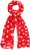 Ulla Popken Polka Dot Scarf Neon Red - Accessoarer - 