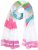 Ulla Popken Pink Lettering Border Print Scarf Snow White - Accessoarer - 