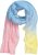 Ulla Popken Pleated Color Gradient Scarf Light Blue - Accessoarer - 
