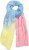 Ulla Popken Pleated Color Gradient Scarf Light Blue - Accessoarer - 