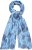 Ulla Popken Circle Print Scarf Blue - Accessoarer - 