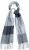 Ulla Popken Checked Fringed Hem Scarf Light Grey Melange - Accessoarer - 