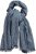 Ulla Popken Fringed Hem Knit Scarf Deep Aqua - Accessoarer - 