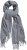 Ulla Popken Ribbed Knit Fringed Hem Scarf Grey Melange - Accessoarer - 