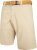 Kam Jeans 3402 Belted Dobby Weave Stretch Chino Shorts Beige - Kratke hlače - Muške Kratke Hlače Veliki Brojevi 