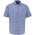 JP1880 Short Sleeve Check Print Traditional Shirt Blue - Košulje - Muške Košulje Veliki Brojevi