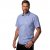 JP1880 Short Sleeve Check Print Traditional Shirt Blue - Košulje - Muške Košulje Veliki Brojevi