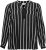 Kaffe Curve Sida Bluza Crna/Kreda Na Pruge - Bluze i tunike - 