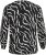 Kaffe Curve Mirta Tilly Bluza Crna/Antique Zebra Uzorak - Bluze i tunike - 
