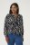 Kaffe Curve Mirta Tilly Bluza Crna/Antique Zebra Uzorak - Bluze i tunike - 