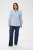 Kaffe Curve Lenia Flounce Shirt Powder Blue Stripe - Košulje - 