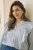 Kaffe Curve Lenia Flounce Shirt Powder Blue Stripe - Košulje - 