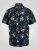 D555 Corden Hawaiian AOP Cuban Collar Resort Short Sleeve Navy - Košulje kratkih rukava - 