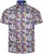 Kam Jeans 6060 Palm Tree and Surf Boards Short Sleeve Shirt White - Košulje - Muške Košulje Veliki Brojevi