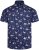 Kam Jeans 6068 Flamingo Short Sleeve Shirt Navy - Košulje - Muške Košulje Veliki Brojevi