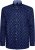 Kam Jeans 6364 All Over Floral Print Long Sleeve Shirt Navy - Košulje - Muške Košulje Veliki Brojevi