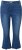 Ulla Popken Cropped Flared Eyelet Jeans Denim Blue - Traperice & Hlače u Velikim Veličinama – Plus Size - 