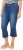 Ulla Popken Cropped Flared Eyelet Jeans Denim Blue - Traperice & Hlače u Velikim Veličinama – Plus Size - 
